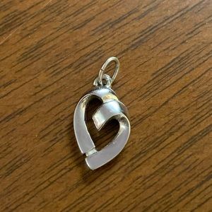 Sale! Monet Vintage Silvertone Heart Pendant